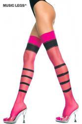 Music Legs: calze a righe con fibbie disegnate.