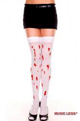 Music leg: calze con finte macchie di sangue.