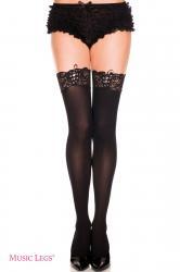 Music Legs: calze coprenti con stringatura nella balza.