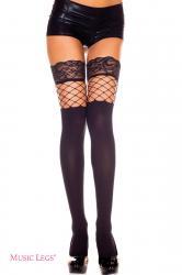 Music Legs: calze coprenti con inserti a rete.