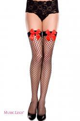 Music Legs: calze a rete con fiocco.