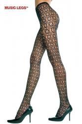 Music Legs: spandex checker design pantyhose.