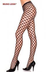 Music Legs: double strands fence net pantyhose.