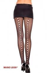 Music Legs: collant a rete irregolare con aperture ovali.