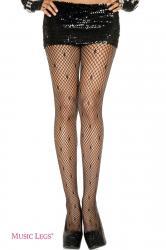 Music Legs: collant con cuciture a pois.