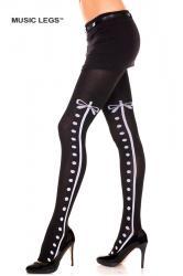 Music Legs: tuxedo accent pantyhose.