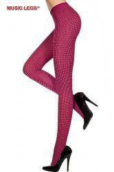 Music Legs: collant bicolore a quadretti.