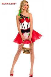 Music Legs: cherry princess dress.