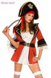 Music legs: costume corsara 2 pezzi.