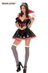 Music Legs: costume donna di cuori 3 pz.
