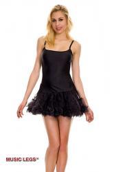 Music leg: miniabito con sottogonna arruffato.