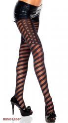 Music Legs: collant velati con motivo bandiera americana.