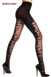 Music Legs: tights with flame design.