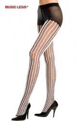 Music Legs: collant velati con righe verticali in peluche.
