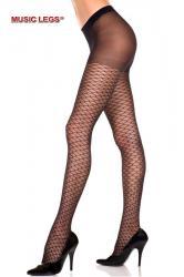 Music Legs: collant con disegno rete a nido d'ape.