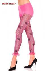 Music Legs: pantacollant con rose e merletto.