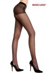 Music Legs: collant con righe in rilievo.