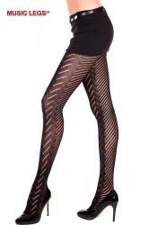 Music Legs: collant con ricami traforati a zig zag.