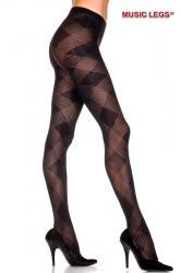Music Legs: large diamond design pantyhose.