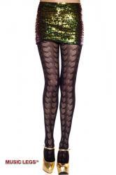 Music Legs: collant con cuori traforati.