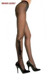 Music Legs: collant con disegno tigre. XL.