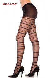 Music leg: collant con righe orizzontali coprenti.
