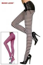 Music Legs: collant a righe bicolore.