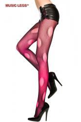 Music Legs: pantyhose with big hole with sheer underlining.