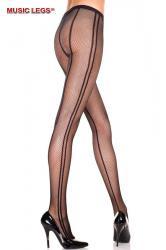 Music Legs: backseam pantyhose with double side seam.