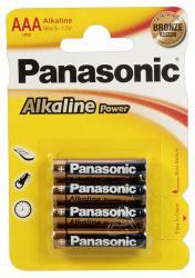 Blister 4 batterie mini stilo Panasonic AAA alcaline.