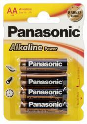 Blister 4 batterie stilo Panasonic AA alcaline.