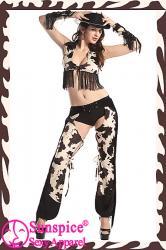 SUNSPICE - Travestimento Cowgirl 4 pezzi.
