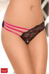 Softline - Slip con taglio asimmetrico e stringhe