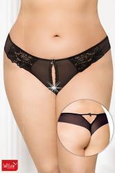 Softline - Tanga in microrete e pizzo.