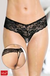 Softline - Tanga in pizzo. Nero.