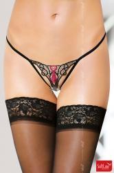 Softline - Tanga in pizzo filigranato.