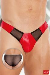 Softline - Slip neri con inserti rossi