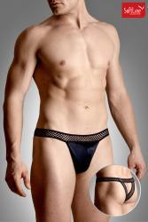Slip jockstrap traforato aperto dietro.