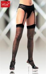 Calze da reggicalze con balza elastica. Nere
