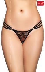 Tanga nero in pizzo con 3 fianchetti.