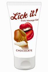 Gel massaggiante gusto cioccolato bianco. 50 ml.