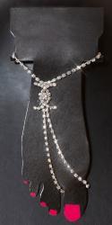 Catenina piede con strass.