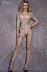 Ballerina: collant con ricami. Grigio. Art. 413