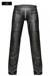 Pantaloni lunghi da uomo effetto bagnato e pvc.
