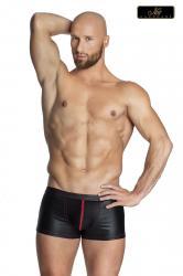 Boxer neri con zip rossa.