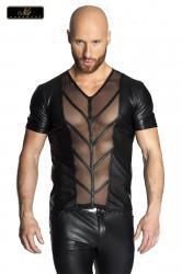 T-Shirt uomo con inserto frontale trasparente.