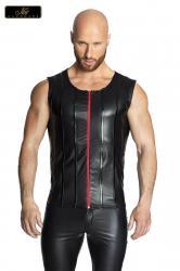 Canotta uomo con zip rossa.