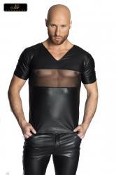 T-Shirt uomo con inserto trasparente frontale.
