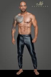 Treggings uomo in Powerwetlook con cintura elastica.