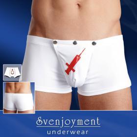 Boxer uomo con disegno siringa.